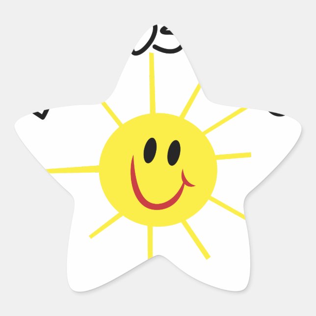 Buenos Dias Stjärnformat Klistermärke (Framsida)