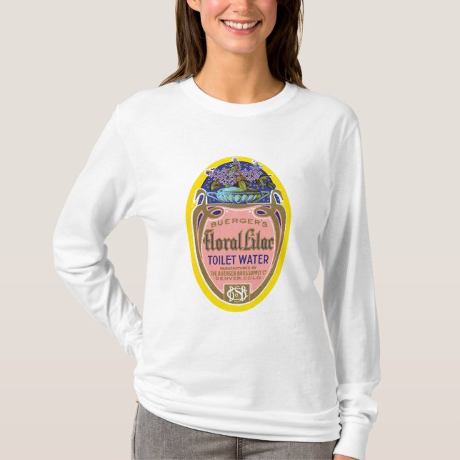 Buergers Blommigt Lilac Toilet Vatten Tee Shirt (Framsida)