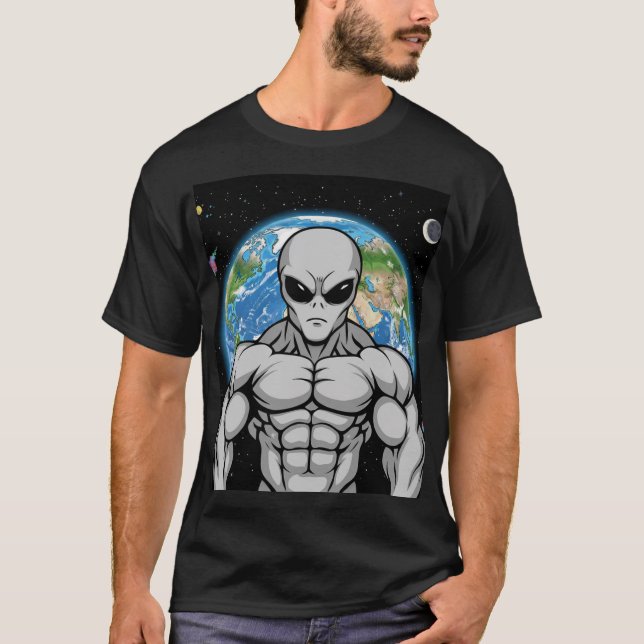 Buff Alien — Humans Aren’t Ready for This T Shirt (Framsida)