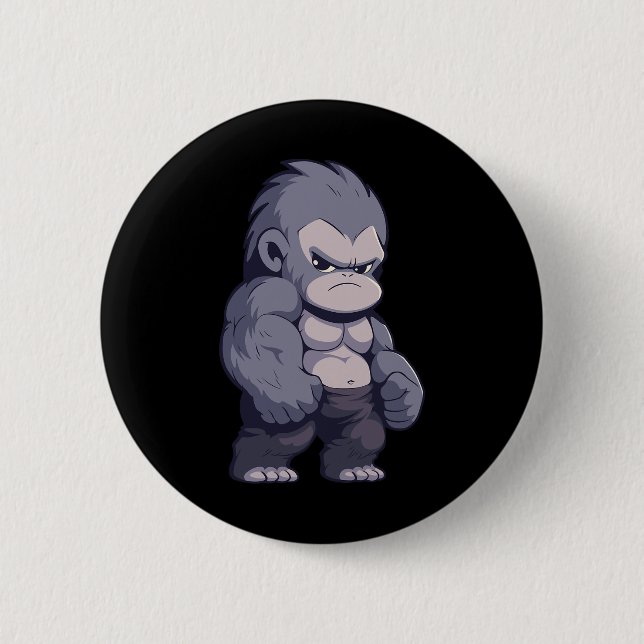 Buff Alpha Silverback Gorilla Ape Design Boxing Go Knapp (Framsida)