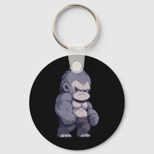 Buff Alpha Silverback Gorilla Ape Design Boxing Go Nyckelring