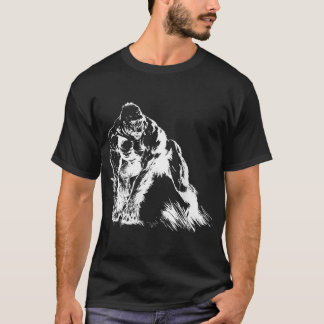 Buff Alpha Silverback Gorilla Art Design T Shirt