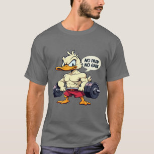 Buff Anka No Pain No Gain Gym Workout Tecknad T Shirt