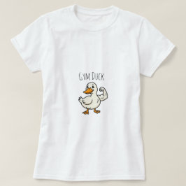 Buff anka som flexar biceps Rolig gymträning T Shirt