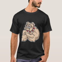 Buff Bulldog Muskel Gym Motivation Karaktärs Konst