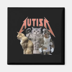 Buff Cats Autism Memme Magnet