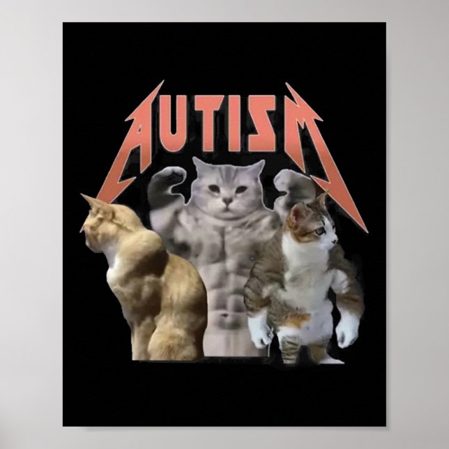 Buff Cats Autism Memme Poster (Framsidan)