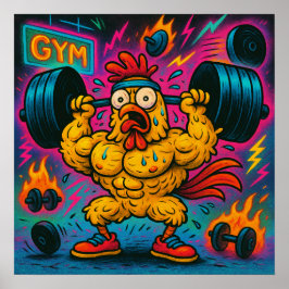 Buff Chicken Lympviktning Poster