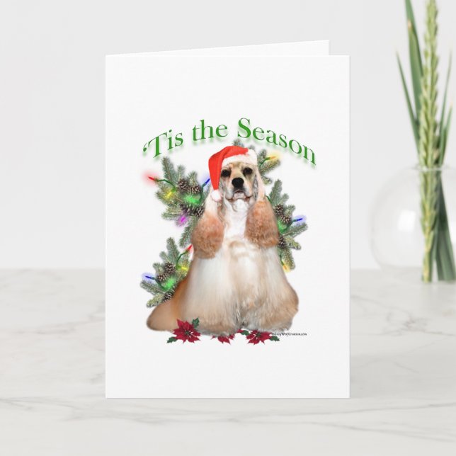 Buff Cocker Spain "Tis the Season Helgkort (Framsida)
