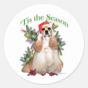 Buff Cocker Spain "Tis the Season - Sticker Runt Klistermärke