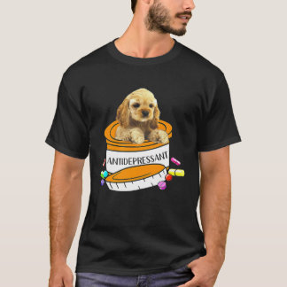 Buff Cocker Spaniel Antidepressant   T Shirt
