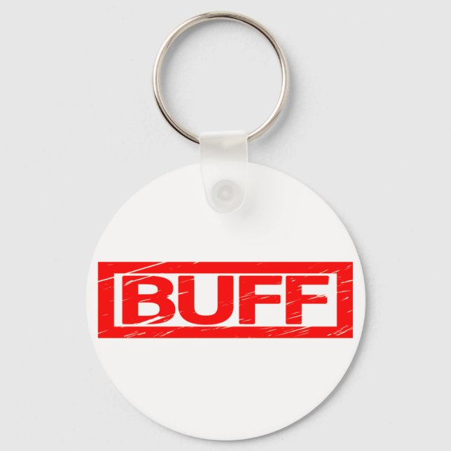 Buff Frimärke Nyckelring (Framsida)