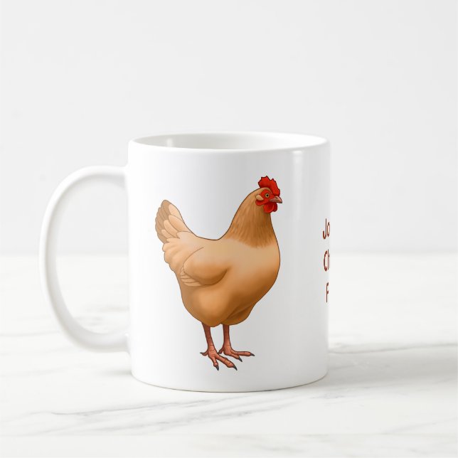 Buff Orpington Chicken Hen Kaffemugg (Vänster)