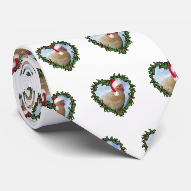 Buff Orpington Chicken in Heart Wreath Christmas Slips (Rullad)