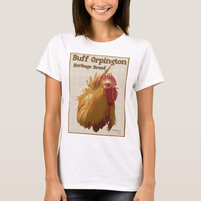 Buff Orpington Tupp T-shirt (Framsida)