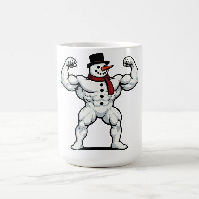 Buff/Passformad snömannen jul/vinter Tri-Blend T-s Kaffemugg (Center)