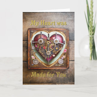 Buff Red Heart Steampunk Series Tack Kort
