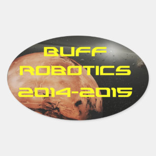 Buff Robotics Sticker Ovalt Klistermärke