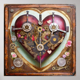 Buff Röda Hjärta Steampunk-serien Poster