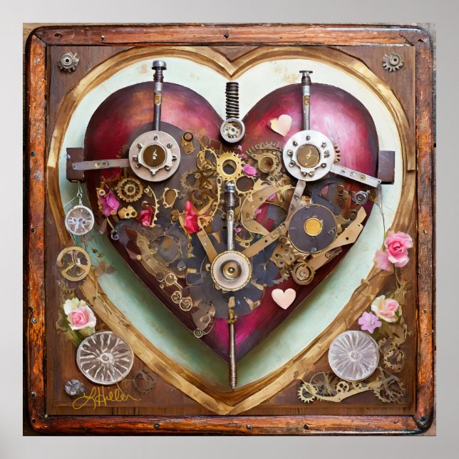 Buff Röda Hjärta Steampunk-serien Poster (Framsidan)
