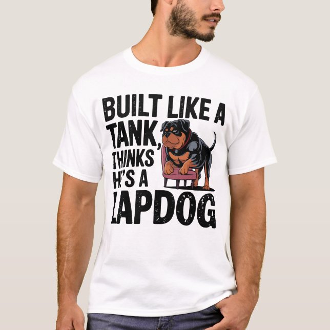 Buff Rottweiler - Tuff Hund Konst T Shirt (Framsida)