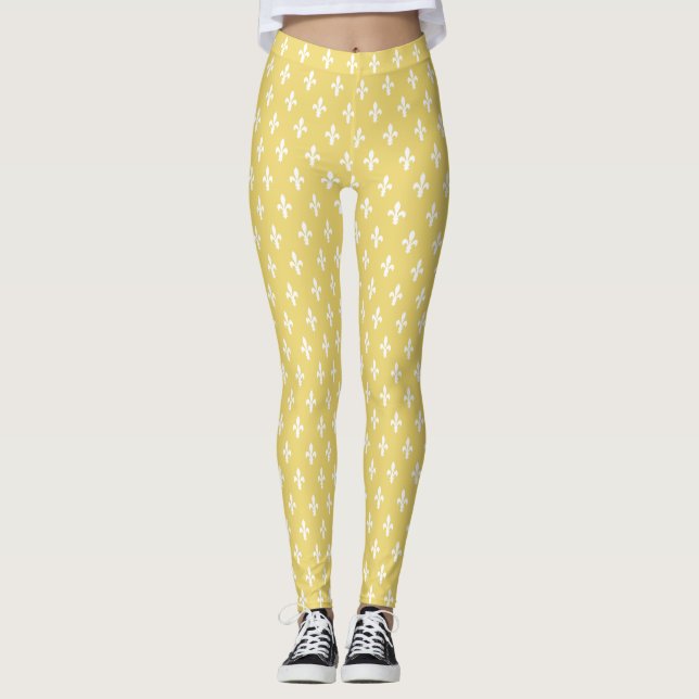 Buff Victorian Fleur de Lys Leggings (Framsida)