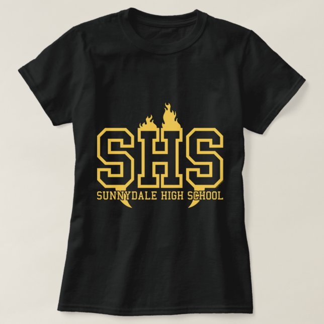 Buffa Vampire Sayer Sunnydale High School Log T Shirt (Design framsida)