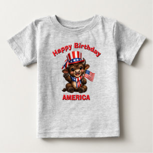 Buffalo (5ak) Patriotisk Barn T-Shirt