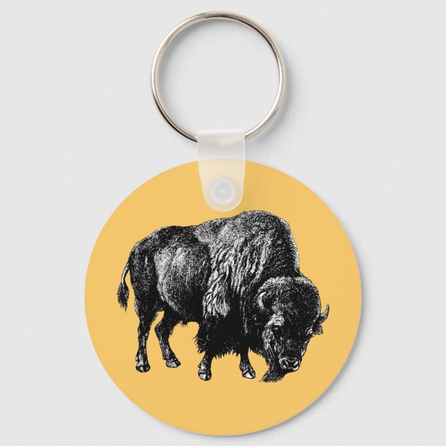 Buffalo American Bison Nyckelring (Framsida)