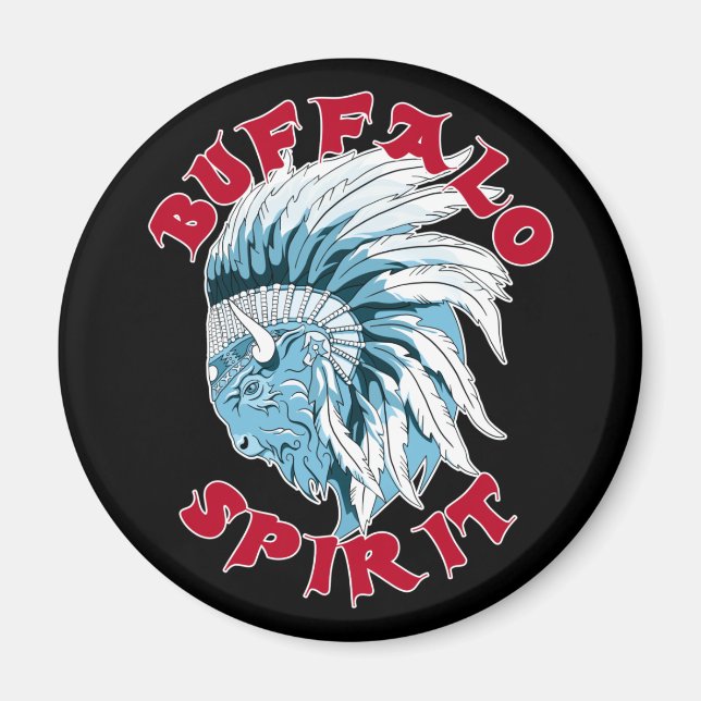 Buffalo Animal Spirit Magnet (Framsidan)