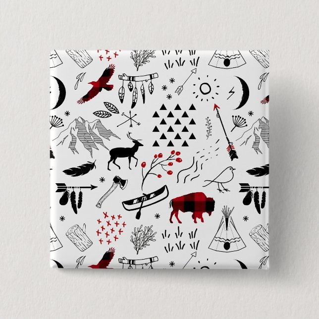 Buffalo Äventyr Black and Red Play ID599 Knapp (Framsida)