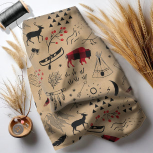 Buffalo Äventyr Black and Red Play/Kraft ID599 Tyg