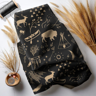 Buffalo Äventyr Kraft Papper Brown/Blk ID599 Tyg