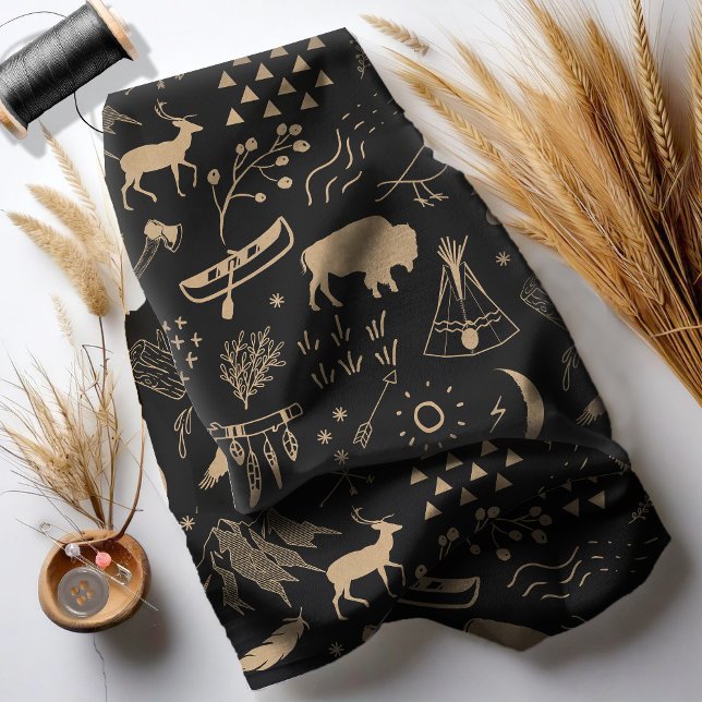 Buffalo Äventyr Kraft Papper Brown/Blk ID599 Tyg (Skapare uppladdad)