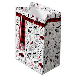 Buffalo Äventyr Play Scarf Red and Black ID599