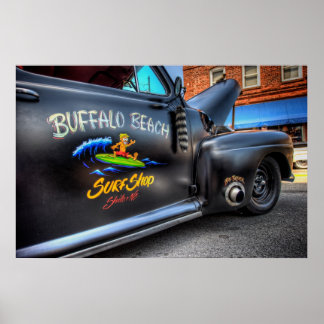 Buffalo Beach Surfa Shop Poster