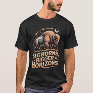 Buffalo – Big Horns, Big Horizons T Shirt