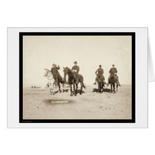Buffalo Bill & Army Officers SD 1891 Hälsningskort