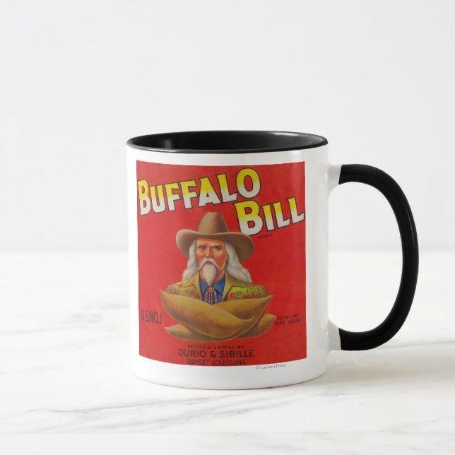 Buffalo Bill Brand Yam Låda-etikett Mugg (Höger)