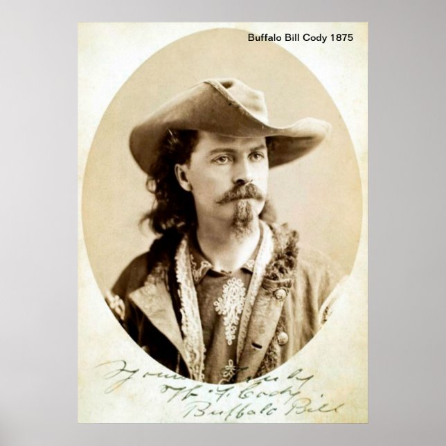 Buffalo Bill Cody 1875 Skriv ut Poster (Framsidan)