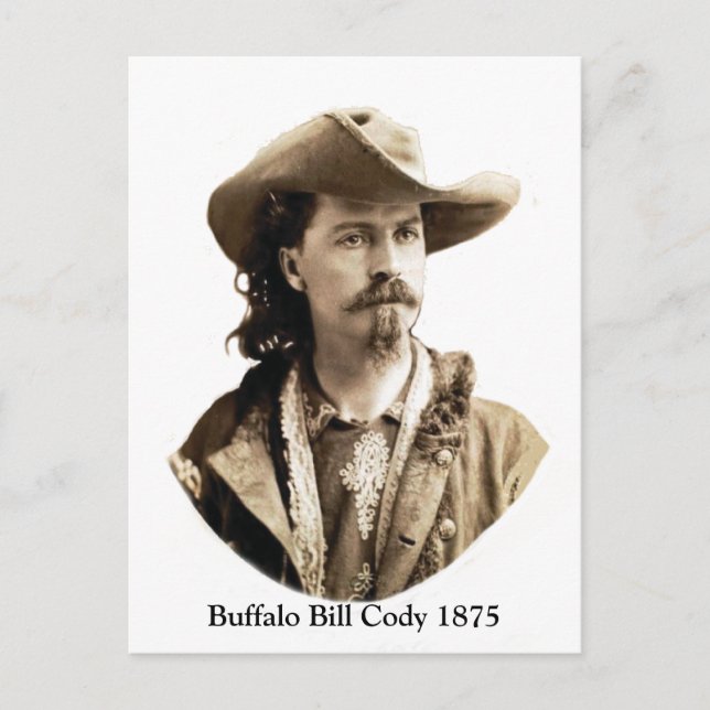 Buffalo Bill Cody 1875 Vykort (Framsida)