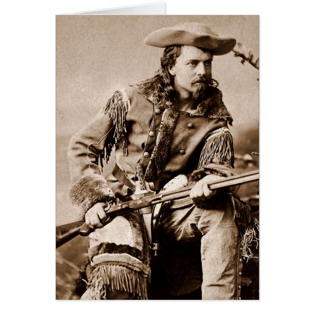 Buffalo Bill Cody - Circa 1880 Hälsningskort (Framsidan)