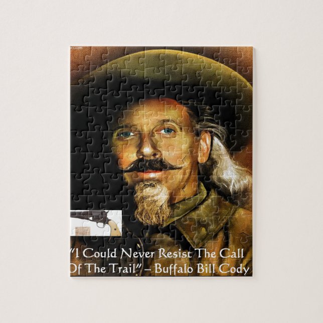 Buffalo Bill Cody Hans Gun & Quote Gifts & Cards Pussel (Vertikal)