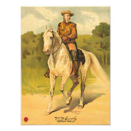 Buffalo Bill Cody på Horse Fototryck