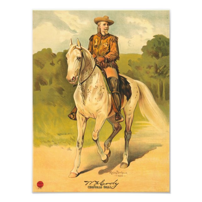 Buffalo Bill Cody på Horse Fototryck (Framsidan)
