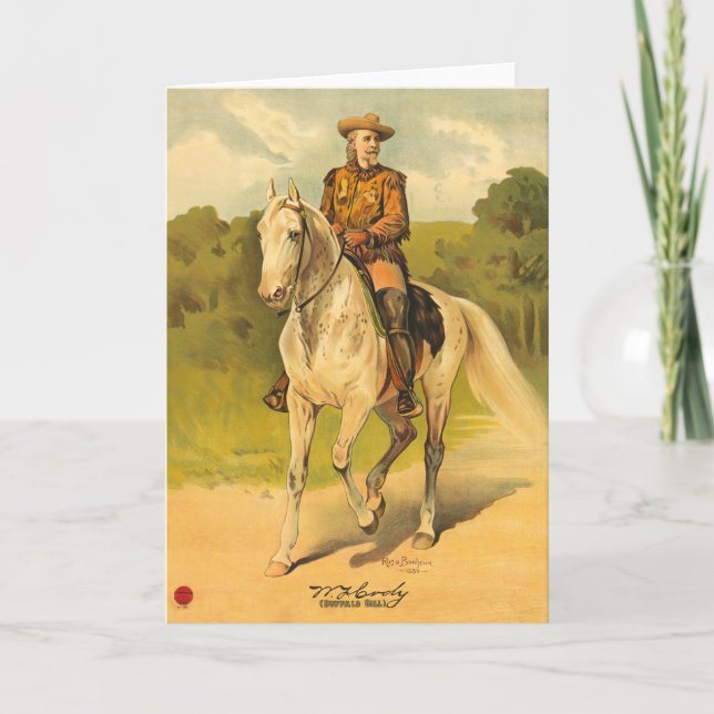 Buffalo Bill Cody på Horse Kort (Framsida)