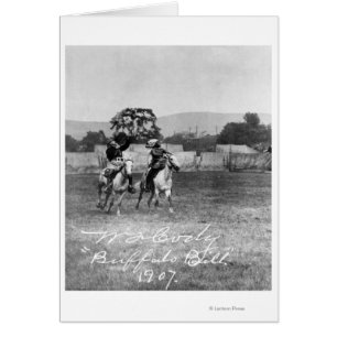 "Buffalo Bill" Cody Riding Horse Hälsningskort
