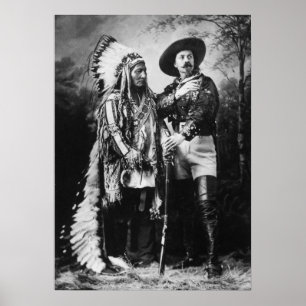 Buffalo Bill Cody & Sitta Bull - Circa 1885 Poster