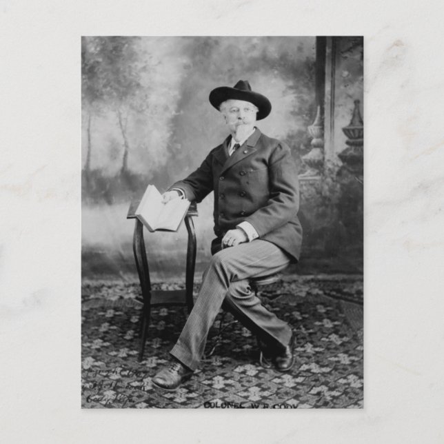 Buffalo Bill Cody Vilda western Show Vykort (Framsida)