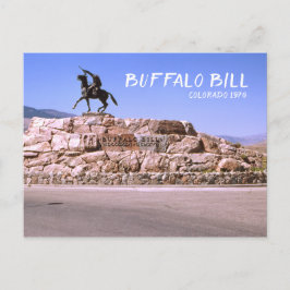 Buffalo Bill Colorado 1970 Retro Travel Image Vykort